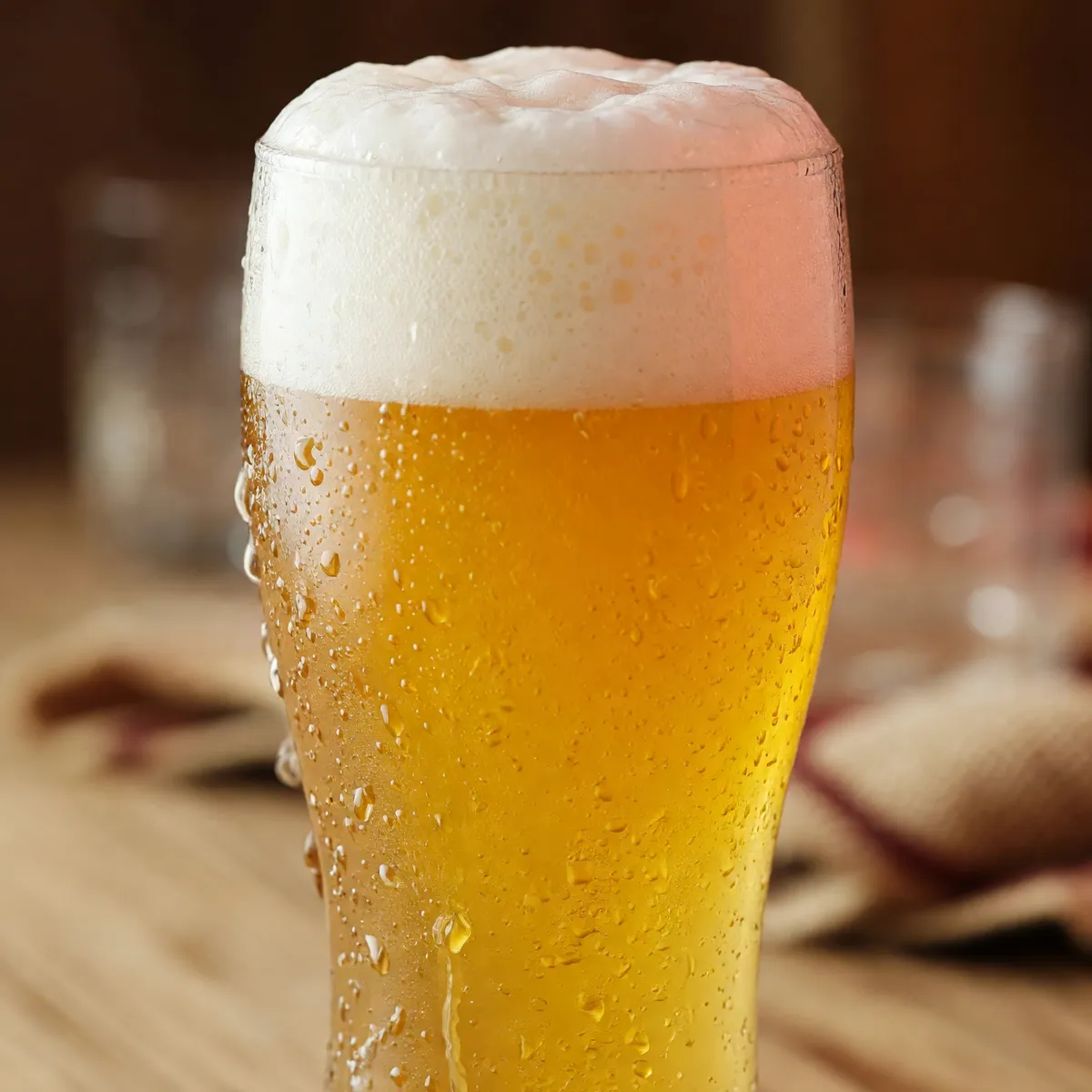 Ein Glas Bier mit Schaumkrone (Symbolfoto)